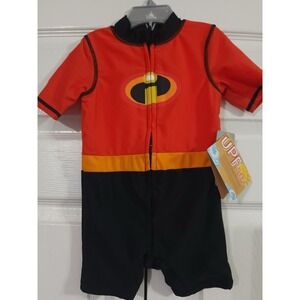 NWT Disney Incredibles Toddler Swimsuit Rashguard Swimwear Jumpsuit Size 2/ 2T